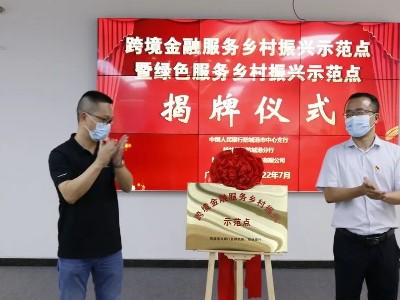揭牌！廣(guǎng)西首個(gè)跨境金融服務(wù)鄉(xiāng)村振興示範點(diǎn)！
